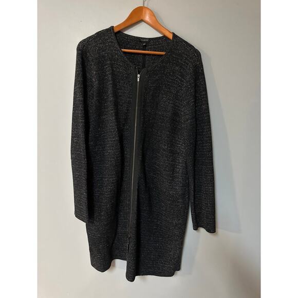 Talbots Sweaters - Talbots Black Zip Front Cardigan Sweater Jacket Women’s XL Long Sleeve
